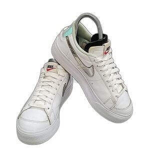 Nike women's Size 7 Blazer low platform "White Mint" Silver - DQ7654-100